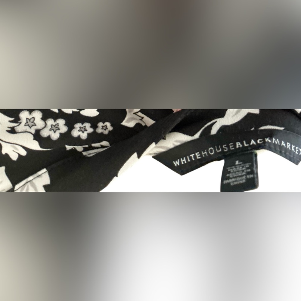 White House Black Market Monochrome Floral Dress - Picture 3 of 3